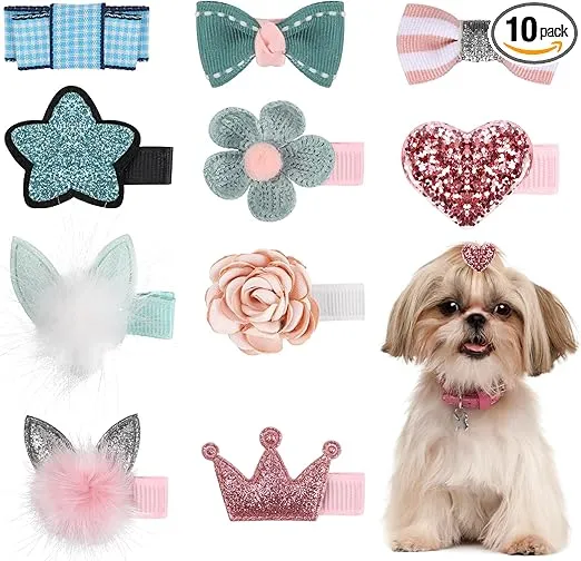 10 PASADORES PARA EL PELO PERRO MINI TOY