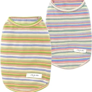 2 CAMISETAS A RAYAS PARA PERROS SMALL