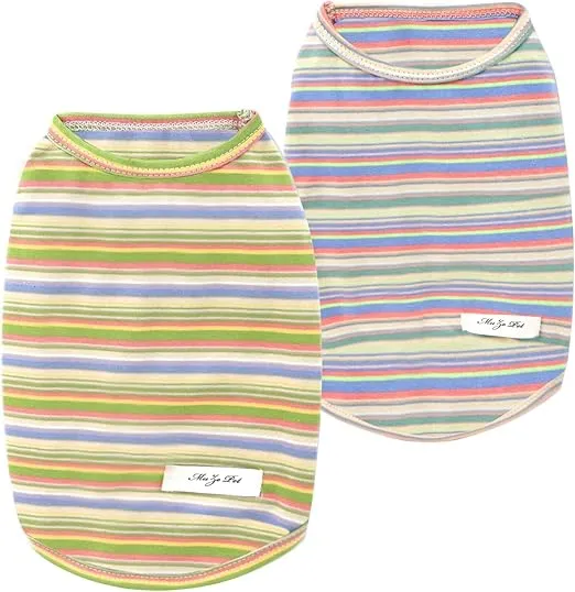 2 CAMISETAS A RAYAS PARA PERROS SMALL