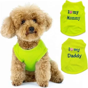 2 CAMISETAS SERIGRAFIADAS PARA PERROS PEQUEÑOS