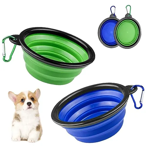 2 CUENCOS PORTÁTILES PARA MASCOTAS PEQUEÑAS