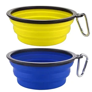 2 PLATOS DE SILICONA DE VIAJE PARA PERROS MINI TOY