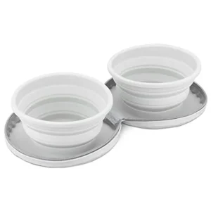 2 PLATOS PORTÁTILES DE VIAJE PERROS TALLA S
