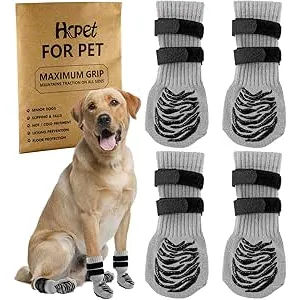 2 Pares de Calcetines Antideslizantes para Perros,