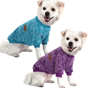 2 SUDADERAS PERRO PEQUEÑO - AZUL Y MORADO