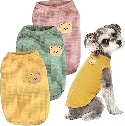 3 CAMISETAS ELÁSTICAS Y TRANSPIRABLES PARA PERRITOS