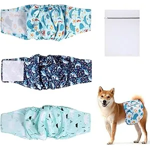 3 Packs Pañales para Perros Hembra,Pañales Lavable