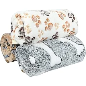 3 mantas para perros y gatos, lavables y mullidas,