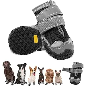 4 Escarpines Antideslizantes para Perros, Zapatos