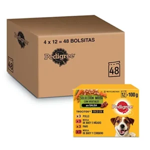 48 BOLSITAS COMIDA HÚMEDA PERROS MINI DE PEDIGREE