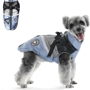 ABRIGO PARA PERRO PEQUEÑO CON ARNÉS AJUSTABLE
