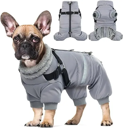ABRIGO PERRO CON ARNÉS Y PATAS