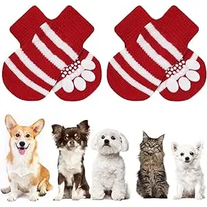 AUAUY 2 Pares Calcetines Perro, Calcetines para Pe
