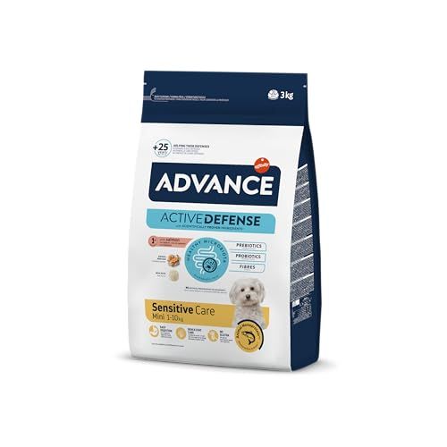 Advance Mini Sensitive Salmon, Pienso para Perros de Razas Pequeñas con Sensibilidades Digestivas