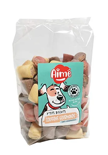 Aimé - Galletas para Perros Enriquecidas con Vitaminas A, D3, y E - Chuches para Perros Sin Conservantes - Packs de 500g
