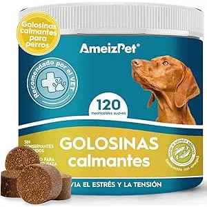 AmeizPet Golosinas Calmantes para Perros, Alivio D