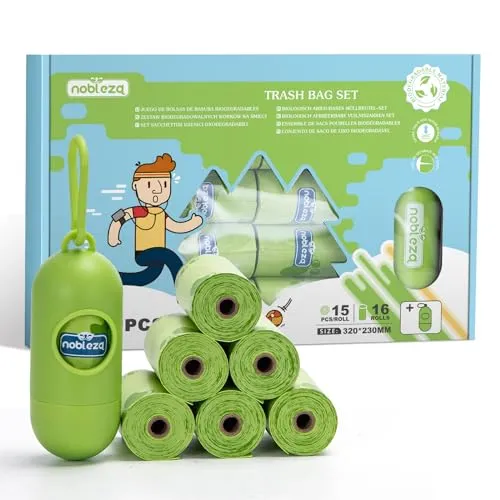 BOLSAS CACA PERRO BIODEGRADABLES CON DISPENSADOR
