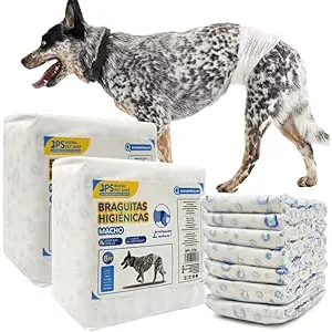 BPS 16 Pcs Pañal para Perro Sanitarios Mascotas De