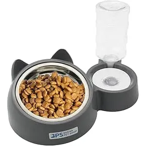 BPS Comedero y Bebedero Automático para Gatos y Pe