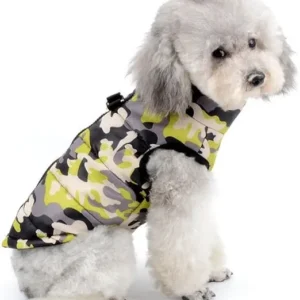 CHAQUETA DE INVIERNO CAMUFLAJE PERROS TALLA PEQUEÑA