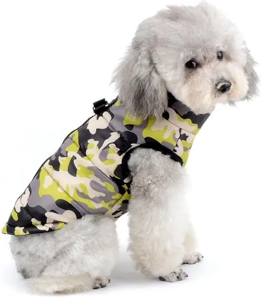 CHAQUETA DE INVIERNO CAMUFLAJE PERROS TALLA PEQUEÑA
