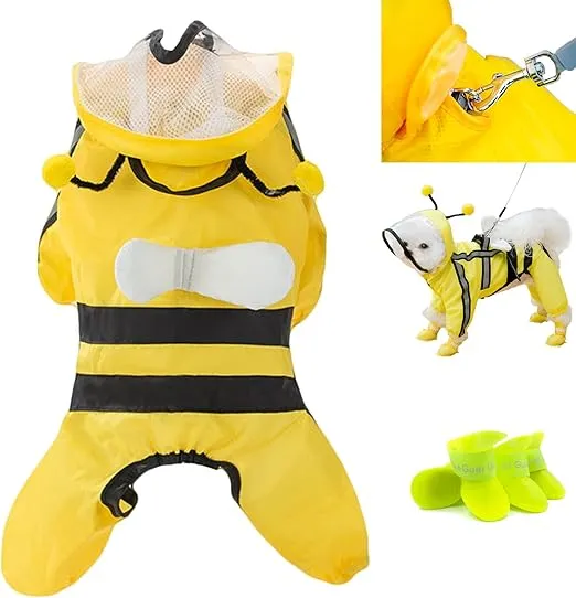 CHUBASQUERO IMPERMEABLE CON TIRAS REFLECTANTES PERROS MINI TOY