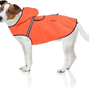 CHUBASQUERO MASCOTAS CON CAPUCHA Y REFLECTORES - XS