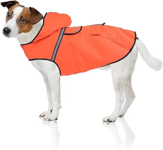 CHUBASQUERO MASCOTAS CON CAPUCHA Y REFLECTORES - XS