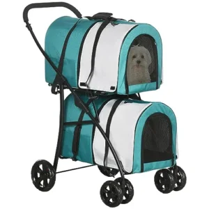 COCHECITO PARA MASCOTAS CON 2 TRANSPORTINES