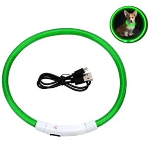 COLLAR LUMINOSO RECARGABLE PARA PERRO EXTRA PEQUEÑO
