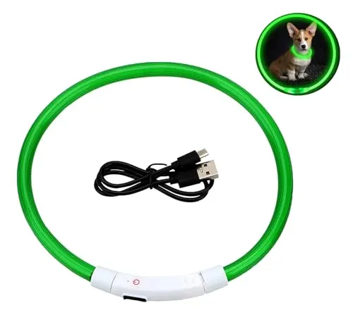 COLLAR LUMINOSO RECARGABLE PARA PERRO EXTRA PEQUEÑO