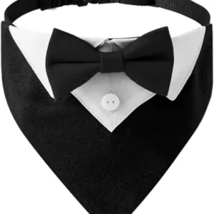 COLLAR TIPO BANDANA DE ESMOQUIN PARA PERRO AJUSTABLE