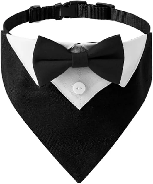 COLLAR TIPO BANDANA DE ESMOQUIN PARA PERRO AJUSTABLE