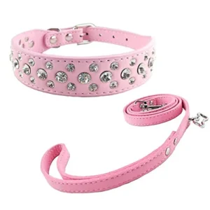 CONJUNTO COLLAR Y CORREA CON BRILLI BRILLI PERRO EXTRA PEQUEÑO