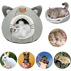 Cama de Gato,Cama Cueva para Mascotas Camas para G