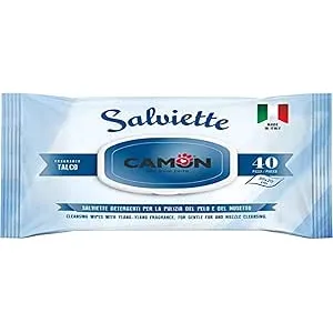 Camon Toallitas Talco 40Und, Un tamaño 500 g