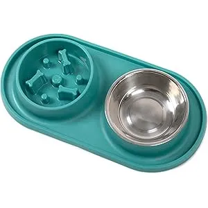 Comedero Perro Antivoracidad. Cuenco Doble de Sili