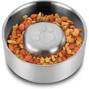 Comedero para Perro Acero Inoxidable,Comedero Lent
