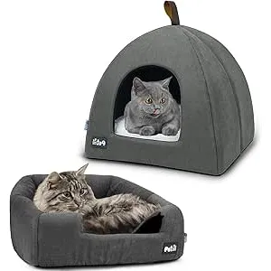 Cueva Suave Gato, Casa para Gatos Interior, Cama S