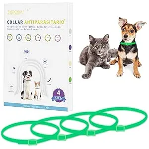 DEWEL Set de 4 Collar Antiparasitario para Perros