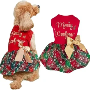 DISFRAZ CLÁSICO DE NAVIDAD PARA PERROS Y GATOS PEQUEÑOS