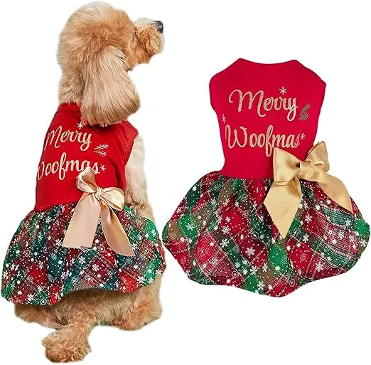 DISFRAZ CLÁSICO DE NAVIDAD PARA PERROS Y GATOS PEQUEÑOS