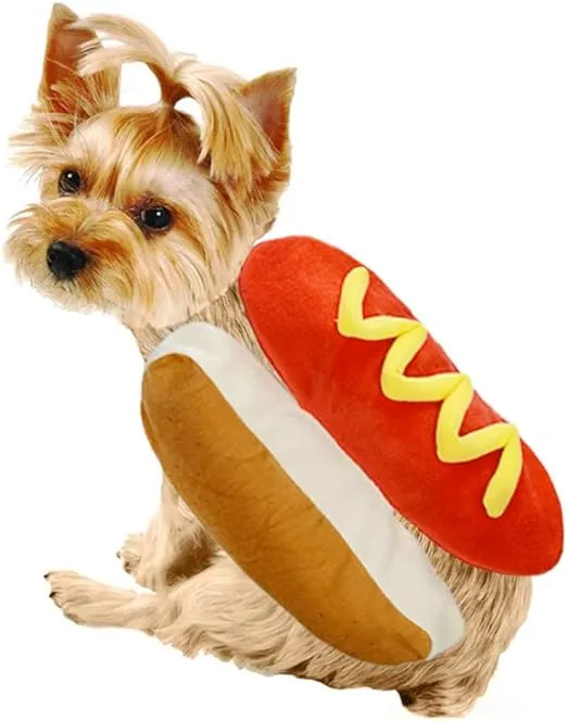 DISFRAZ DE PERRITO CALIENTE PARA MASCOTAS