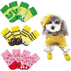 DKDDSSS 12PCS Calcetines Perro, Protectores de Pat