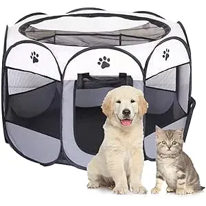 Duscdesp Valla portátil para mascotas, productos p