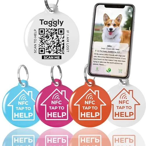 ETIQUETAS IDENTIFICACIÓN PERROS CON CÓDIGO QR Y NFC