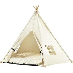 EUGAD Tienda Tipi para Mascotas, 75x75x98 cm, Case