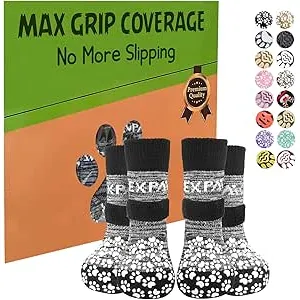 EXPAWLORER Calcetines Antideslizantes para Perros