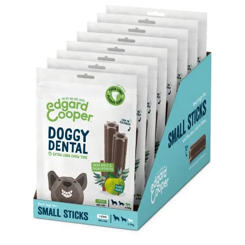 Edgard & Cooper Dental Stick para Perros Pequeños 56 Barritas para la Higiene Oral7 Sticks x 8