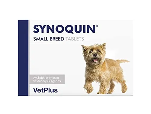 Envase VetPlus EFA Synoquin con 30 comprimidos de suplemento para perros pequeños,